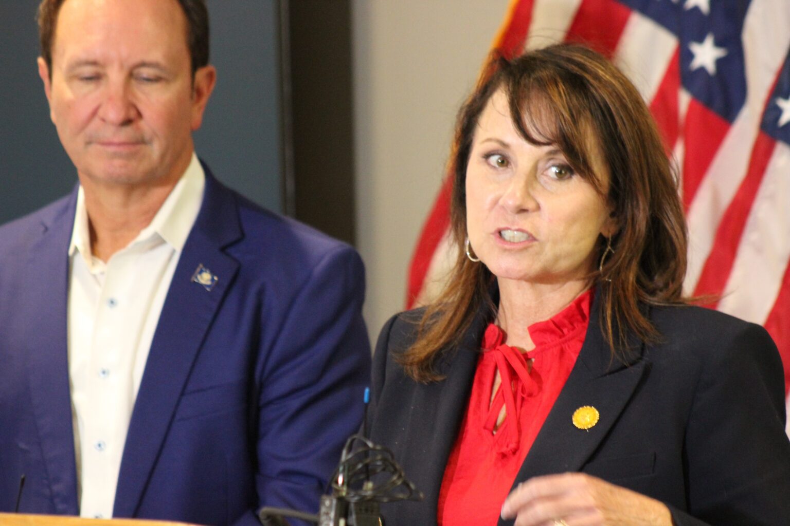 Louisiana Attorney General Liz Murrill and Governor Jeff Landry
