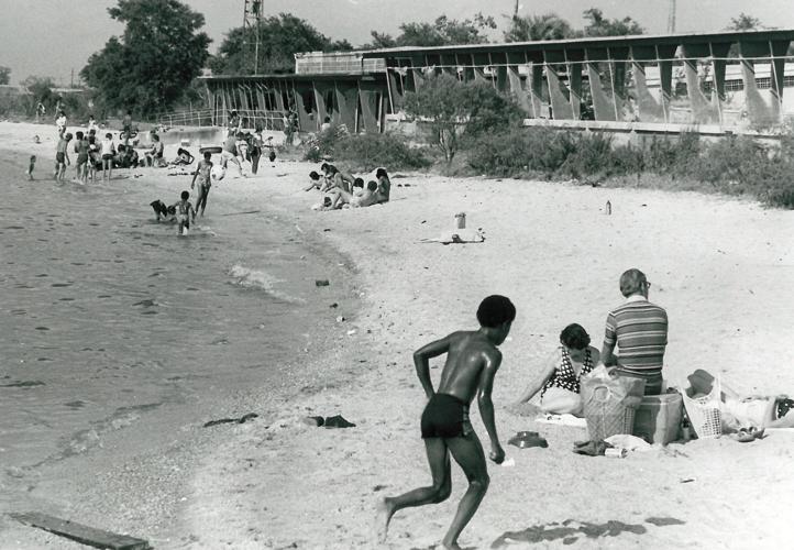 Historic photograph of Lincoln Beach New Orleans during segregation era