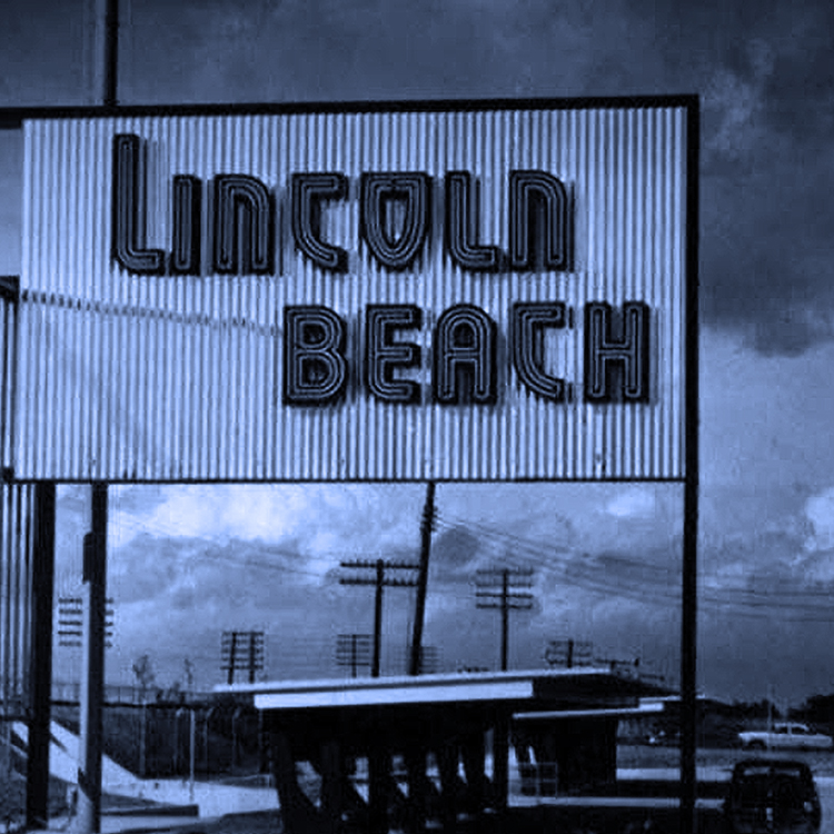 Lincoln Beach sign New Orleans East — historic Black beach along Lake Pontchartrain