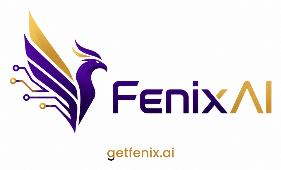 Fenix AI logo: purple and gold phoenix with circuit lines and the text getfenix.ai