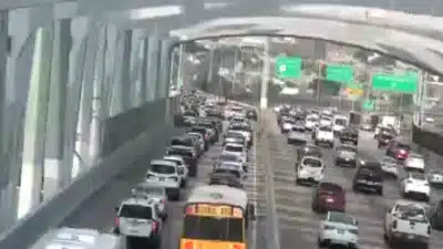 Crescent City Connection closure traffic backed up on the West Bank approach