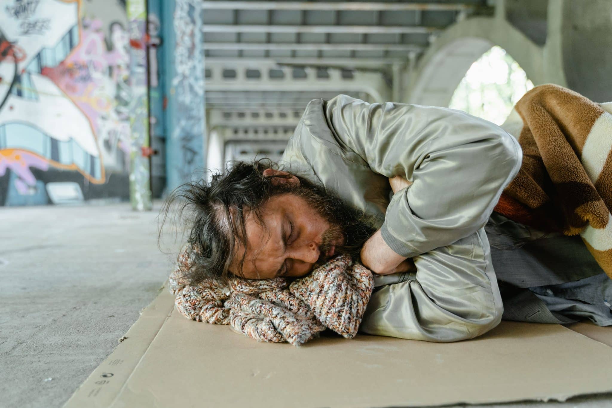 New Orleans homeless services cuts: a homeless man in New Orleans